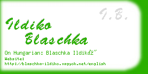 ildiko blaschka business card